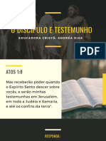 O Discipulo e o Testemunho