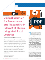 Using Blockchain For Provenance and Traceability in Internet of Things-Integrated Food Logistics