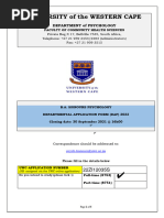 UCT Psychology Honours Application Guide | PDF | Academic Degree ...
