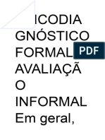 Psicodia Gnóstico Formal E Avaliaçã O Informal em Geral