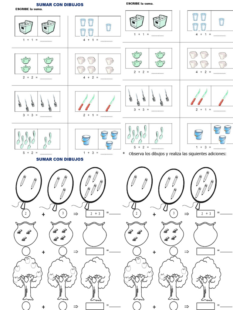 Sumar Con Dibujos | PDF