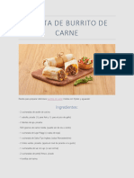 Receta de Burrito de Carne