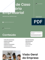 Apresentação de Negócios Estudo de Caso e Relatório Empresarial Simples e Minimalista Verde-Oliva Branco