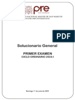 Solucionario General 1er Examen Ciclo Ordinario 2023-I