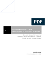 07 Programa de Promocion de Exportaciones de Productos de Madera - Informe Preliminar Andres Dieste - 2012