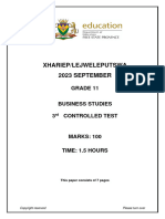 Xhariep/Lejweleputswa 2023 September: Grade 11