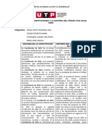 Historia de Las Constituciones y La Historia Del Código Civil en El Perú