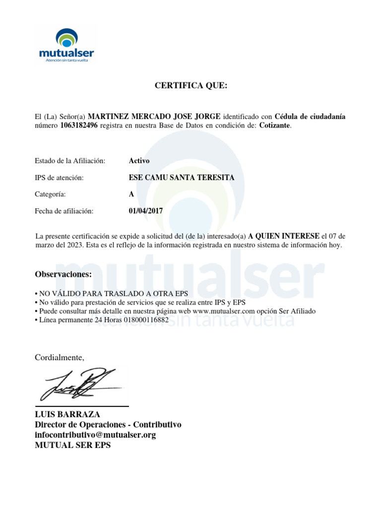 CERTIFICADO DE AFILIACI N visual data 7