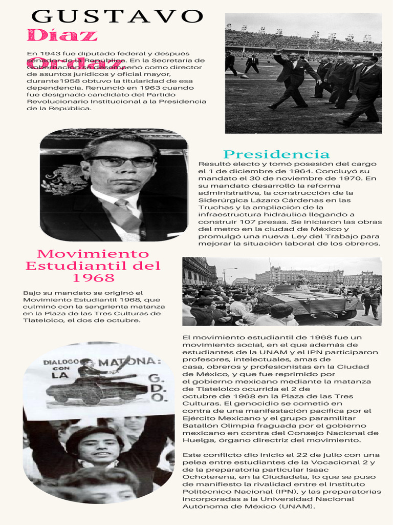 Gustavo Díaz Ordaz y el 68 en México | PDF | México | Gobierno