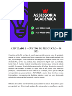 Atividade 2 - Custos de Produção - 54 2023