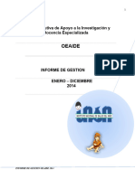 Informe Gestion Oeaide Enero - Diciembre 2014