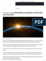 China & Beidou To GPS