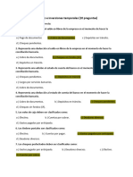 Cuestionario de Efectivo e Inversiones Temporales.