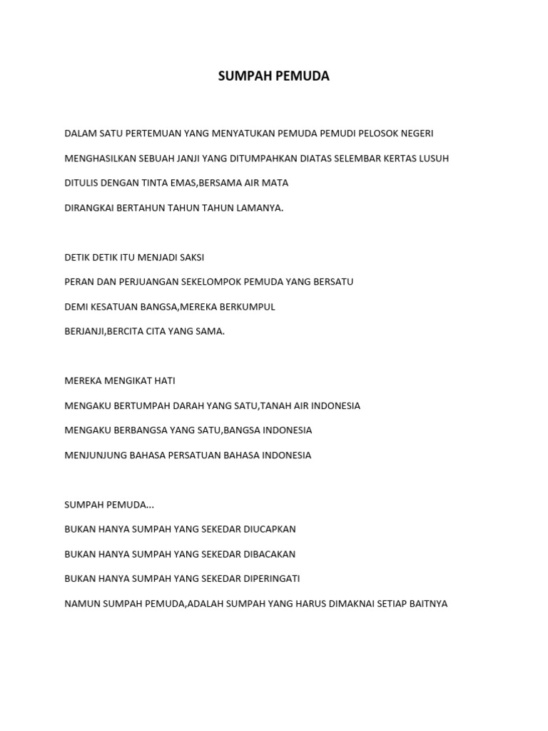 Puisi Sumpah Pemuda-WPS Office | PDF