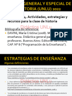 PP Estrategias de Enseñanza, Actividades y Recursos - Didáctica 2022