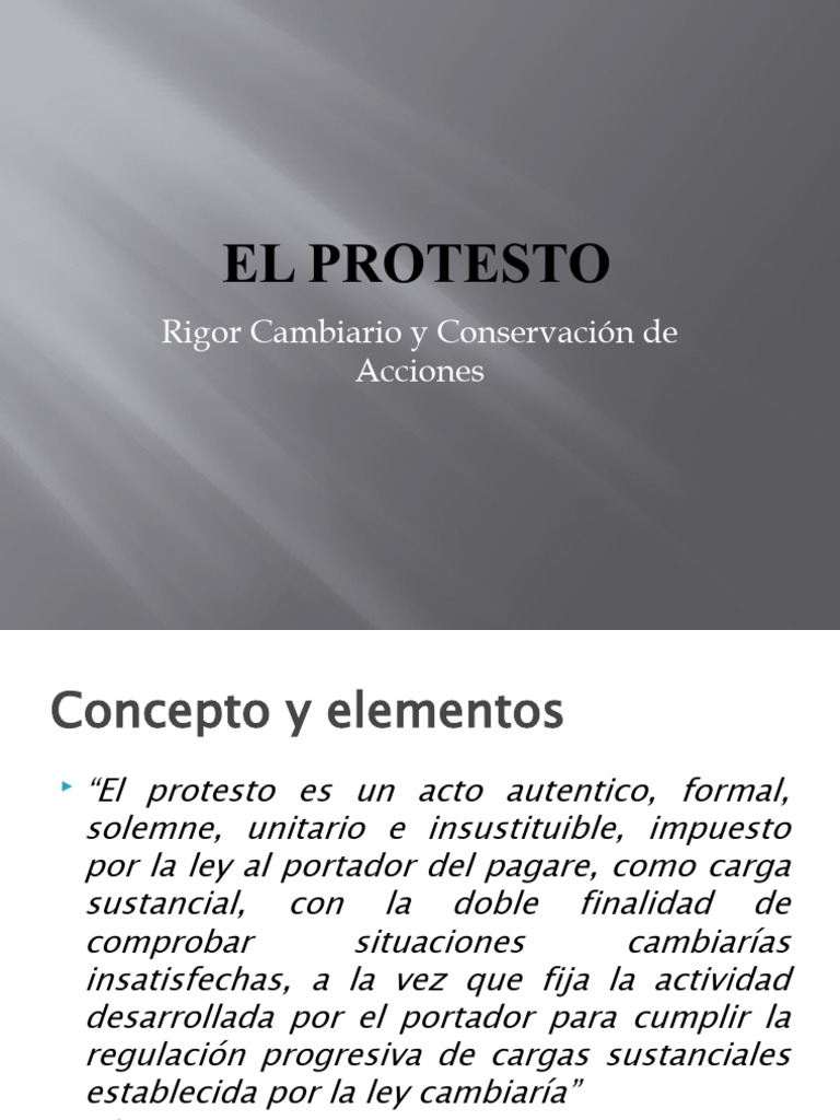 EL PROTESTO | PDF