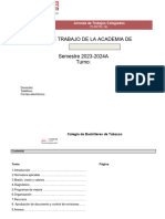 Formato Plan de Trabajo de La Academia