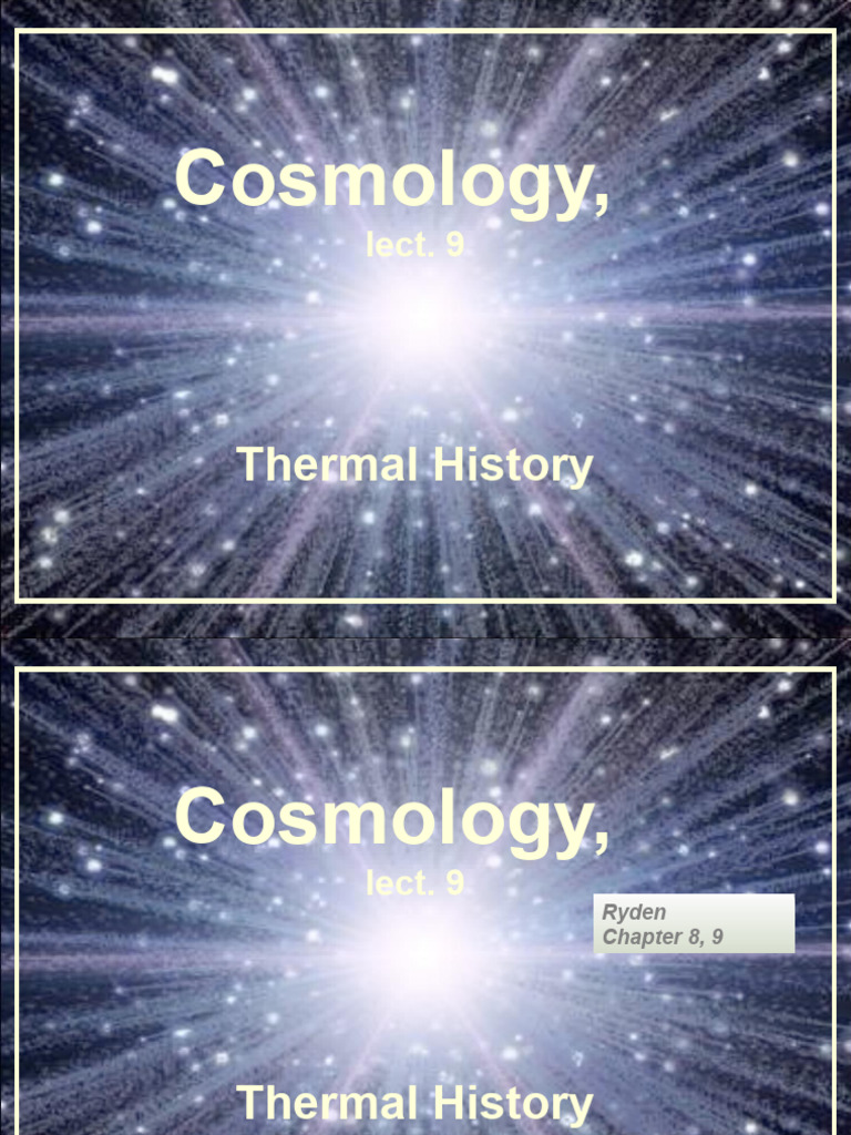 Thermal History of the Universe | PDF | Cosmic Microwave Background ...