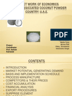 Project Work of Economics Product: Desiccated Coconut Powder Country: U.A.E