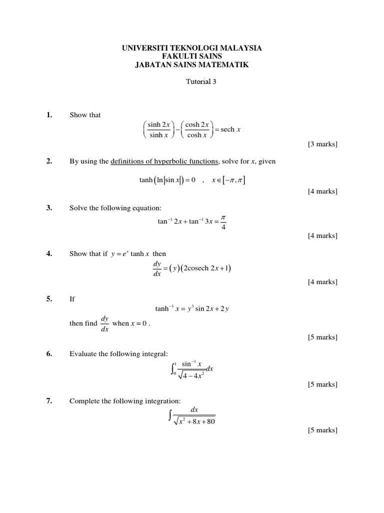 Tutorial 3 | PDF