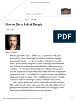 How To Get A Job at Google