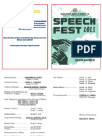 Speechfest Program