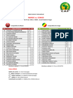 Feuille de Match Maroc Vs Congo Amical