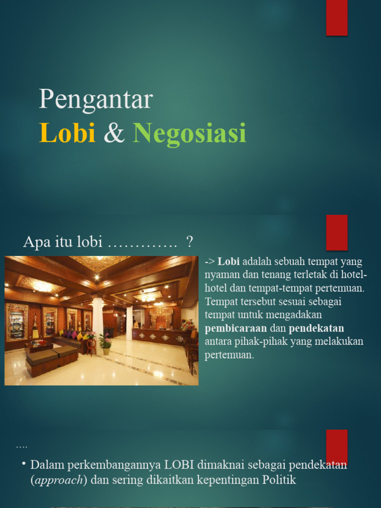 Konsep & Teori Lobi Dan Negosias | PDF