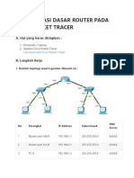 Konfigurasi Dasar Router Pada Cisco Packet Tracer