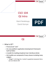 CSCI 104 QT Intro: Mark Redekopp David Kempe