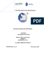 Dosificaciones de Morteros