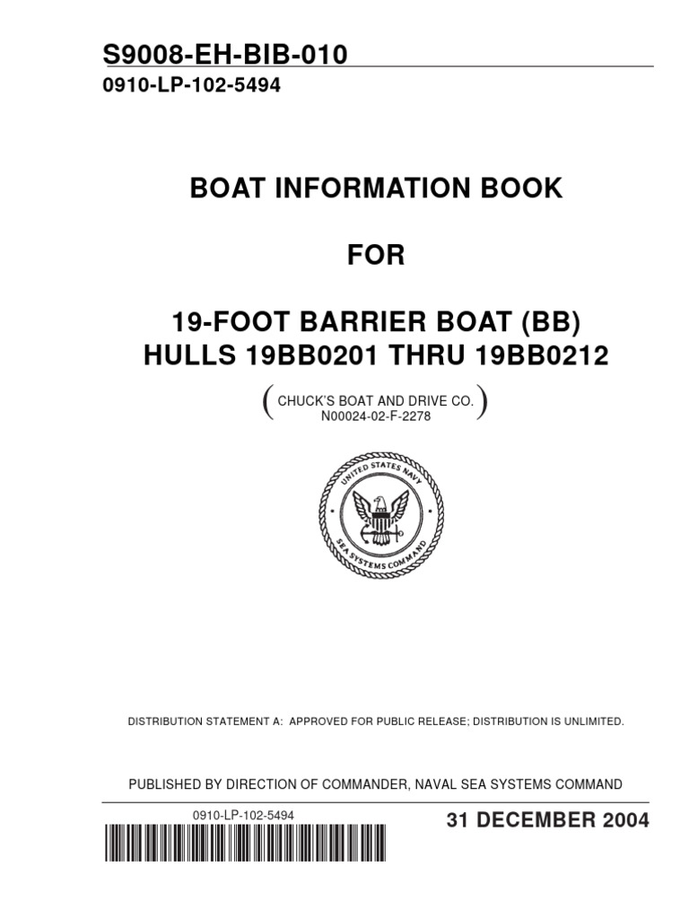 19-Foot Barrier Boat Information Manual | PDF | Engines | Marine Propulsion