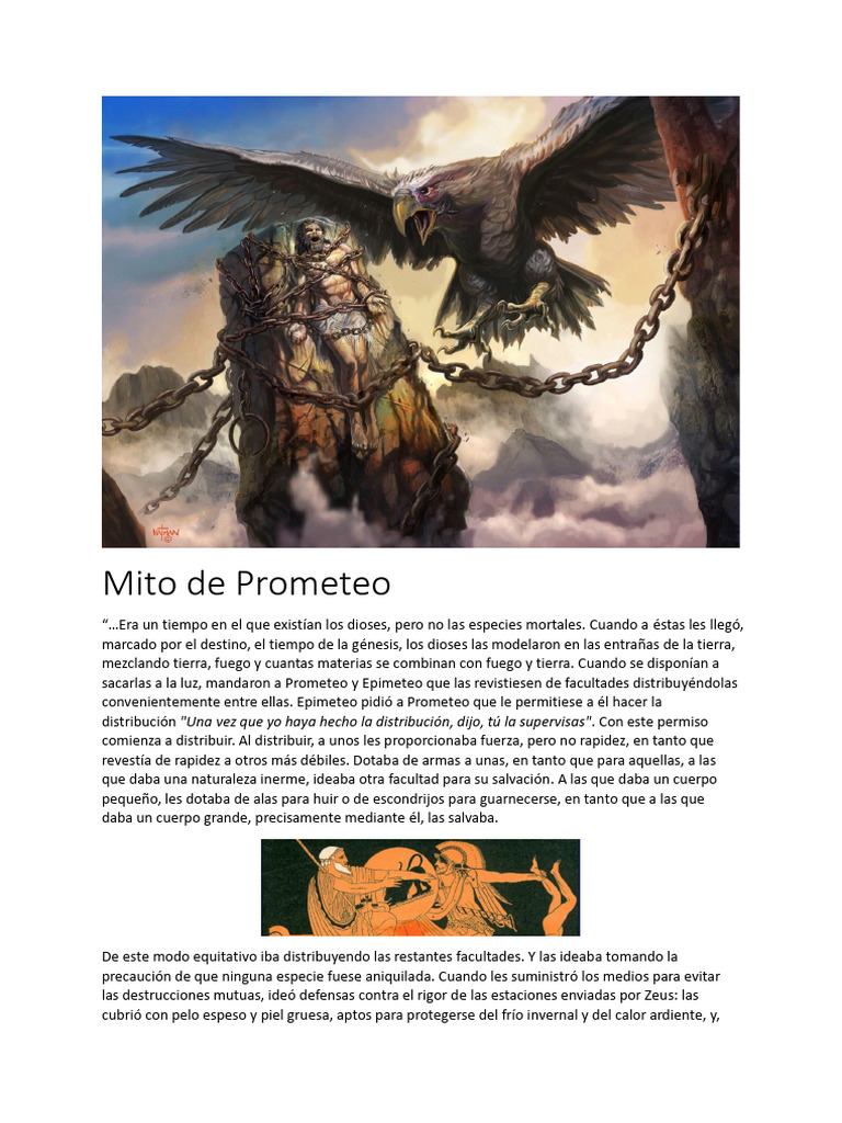 Prometeo y el robo del fuego divino | PDF | Prometeo