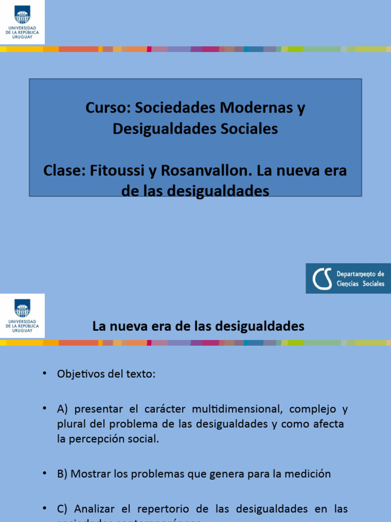Desigualdades Sociales en la Modernidad | PDF | Desigualdad social ...
