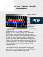 10 Perilaku Yang Tidak Ada Pada Diri Orang Sukses