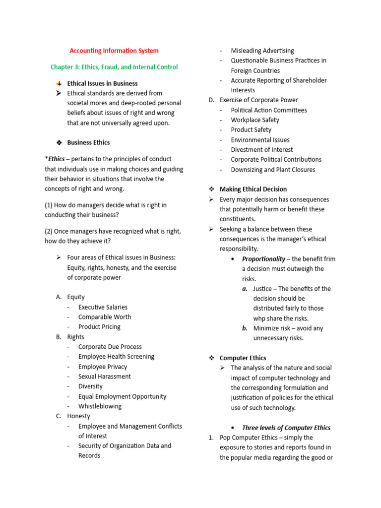 Accounting Information System Chap 3 | PDF | Internal Control | Fraud