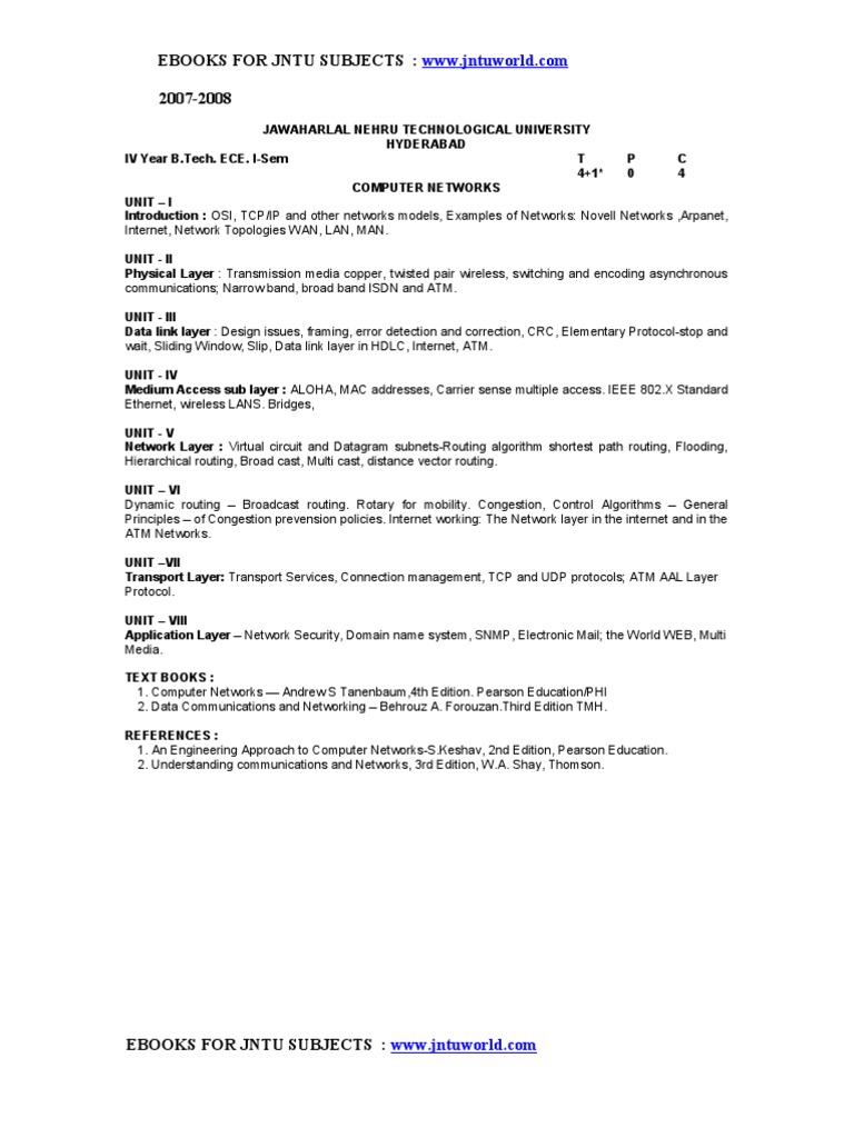 ECE Syllabus Book PDF Relational Model Optical Fiber