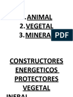 1.animal 2.vegetal 3.mineral
