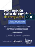 Planificacion Cortes de Energia LUNES 30 OCT AL JUEVES 02 NOV