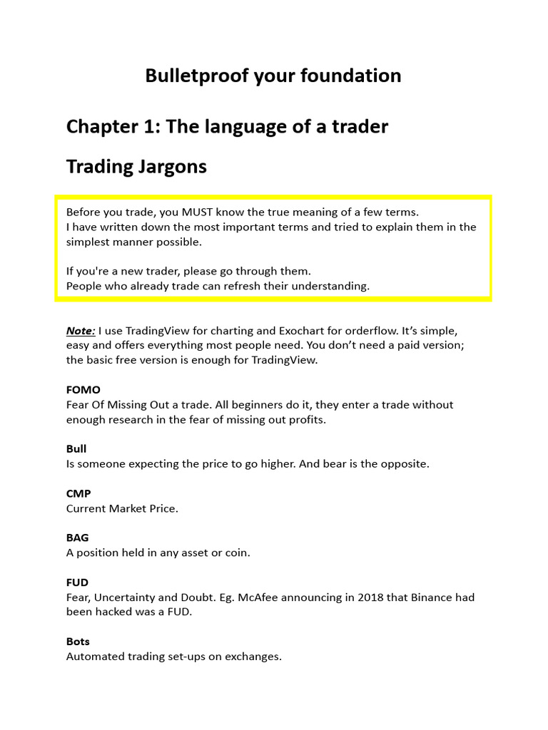 Trading Terms for Beginners | PDF | Market Trend | Order (Exchange)