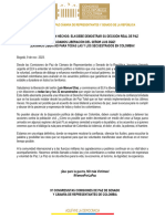 La Paz Total Es Con Hechos - Comunicado C. Paz 9-11-2023.