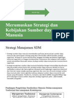 Merumuskan Strategi Dan Kebijakan Sumber Daya Manusia