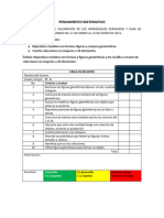 TABLA DE VALORACIÓN DE LA SEMANA Del 8 de Febrero Al 12 de Febrero