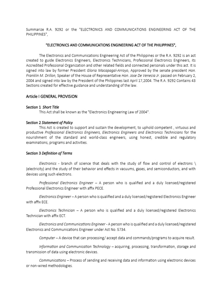 summay-of-ra-9292-pdf-engineer-licensure