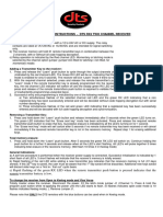 DTS RX2 Operating Notes