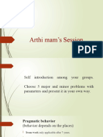 Arthi Mam's Session