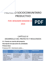 Proyecto Sociocomunitario Productivo Por - Benjamin Mamani Condori 2014