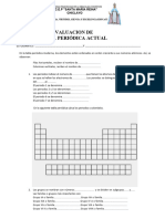 Evaluacion de Tabla Periodica Actual