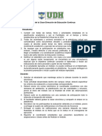 Políticas de La Clase Dirección de Educación Continua (DEC)