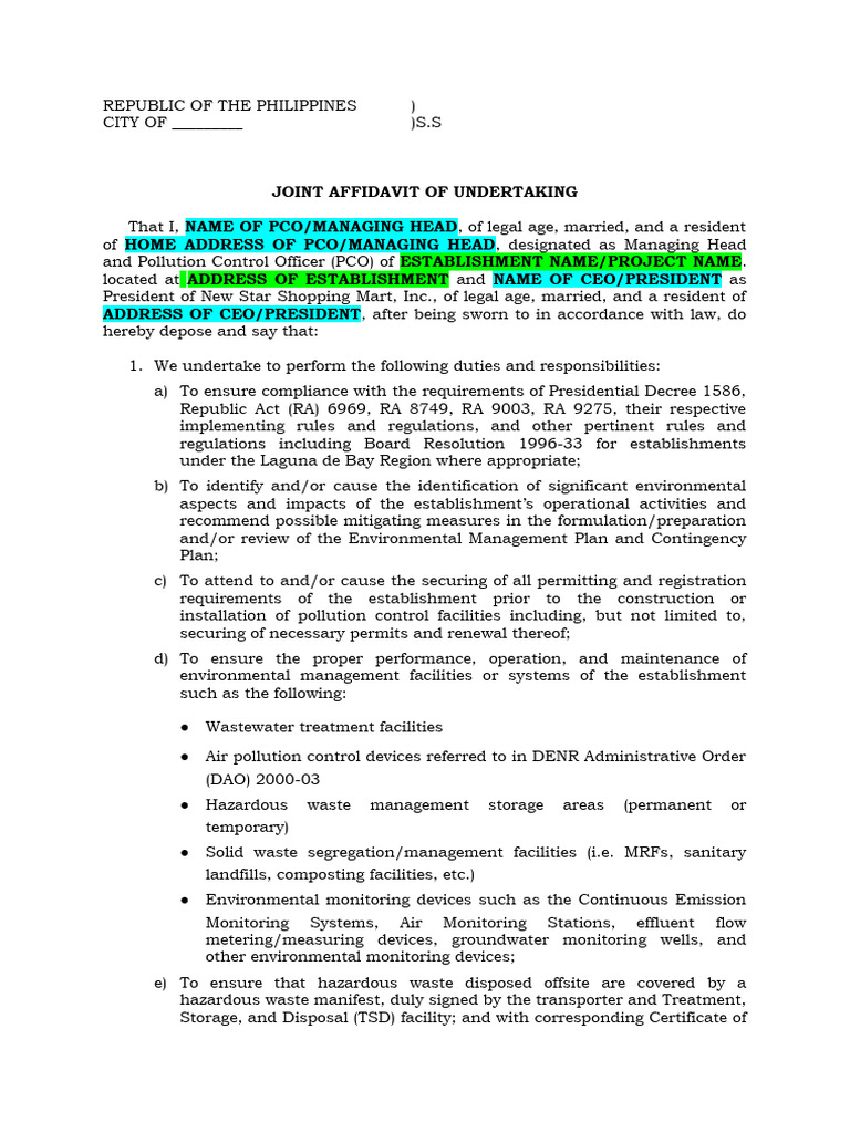 annex-f2-affidavit-of-joint-undertaking-of-the-pco-and-managing-head